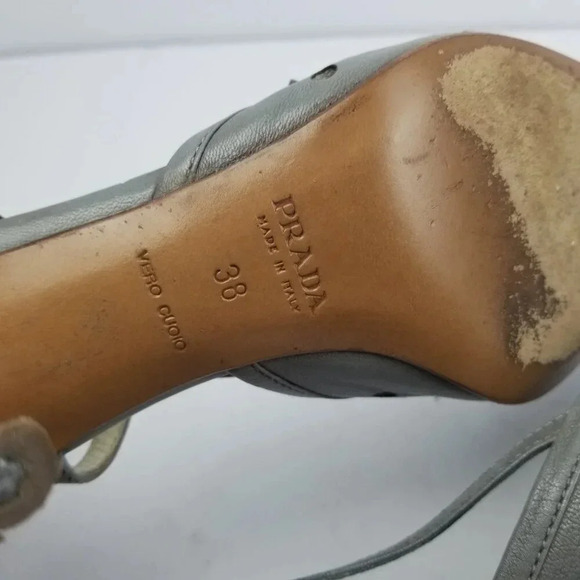 Prada Gray Women's Heels - Picture 8 of 11